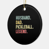 Mannen  Shirt Kopper Pap Pickleball Legend Keramisch Ornament (Links)