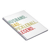 Mannen Shirt Kopper Pap Pickleball Legend Notitieboek (Rechterzijde)