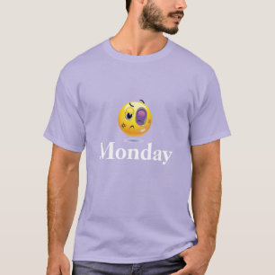 Mannen Shirt maandag Emoji geslagen