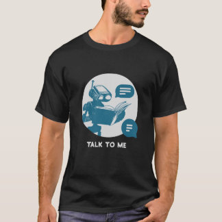 Mannen-shirt met AI Machine Chatbot Illustratie T-shirt