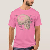 mannen shirt met de schedelanatomie (Voorkant)