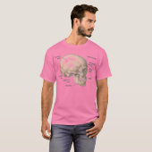 mannen shirt met de schedelanatomie (Voorkant volledig)