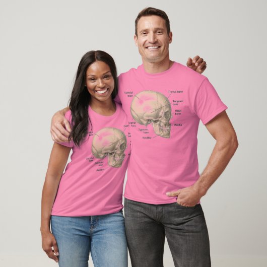 mannen shirt met de schedelanatomie (Unisex)