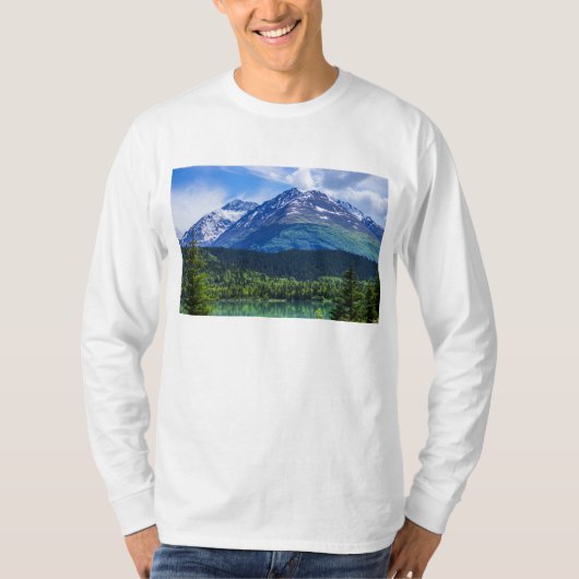 Mannen Shirt met lange hoes (Voorkant)