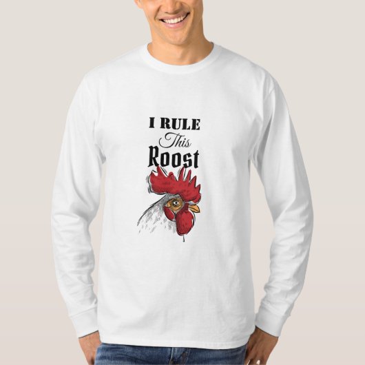Mannen Shirt met lange mouwen - Ik regel de Roost (Voorkant)
