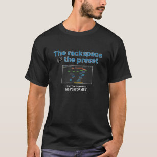 Mannen-shirt met Rackspace 1-ontwerp T-shirt