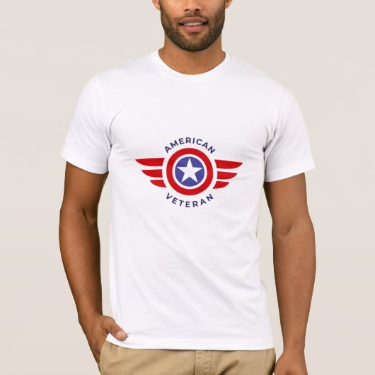 Mannen Shirt Militair Veteraan (Voorkant)