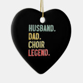 Mannen  Shirt vader Choir Legend Retro Keramisch Ornament (Rechts)