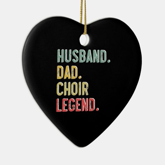 Mannen  Shirt vader Choir Legend Retro Keramisch Ornament (Rechts)