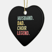 Mannen  Shirt vader Choir Legend Retro Keramisch Ornament (Links)