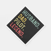 Mannen  Shirt vader Pilot Legend Retro Servet (Hoek)