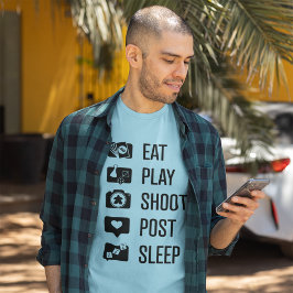 Mannen Shirt voor sociale media Gamer Black