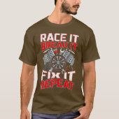 Mannen Shirten voor raceraces met sleeptraces voor T-shirt (Voorkant)