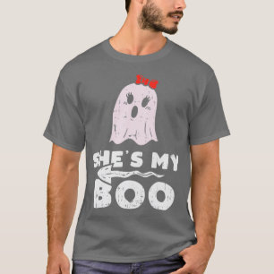 Mannen Shons My Boo Cute Matching Couple Halloween T-shirt