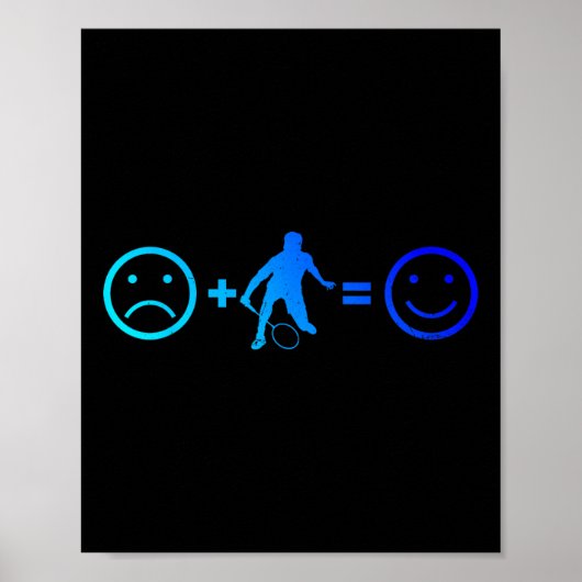 Mannen Shuttle Squash Badminton Vrouwen Poster (Voorkant)