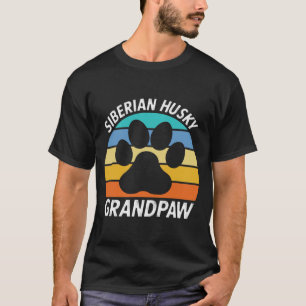 Mannen Siberian Husky Grandpa Funny Husky Hondenli T-shirt