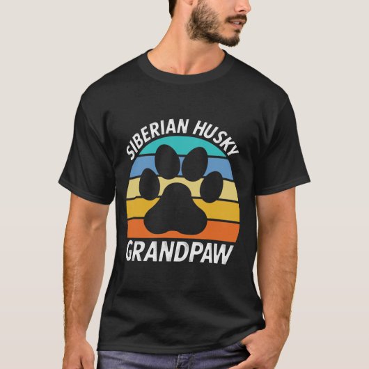 Mannen Siberian Husky Grandpa Funny Husky Hondenli T-shirt (Voorkant)