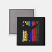 Mannen Silhouette Karate Belt Kleuren Magneet (Voorkant / Achterkant)