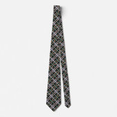 Mannen Silk Chic Magnet Decoratief Abstract Plaid Stropdas (Voorkant)