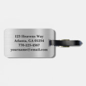 Mannen Silver Bagagelabel (Achterkant horizontaal)