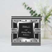 Mannen Silver Birthday Kaart (Staand voorkant)