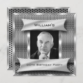 Mannen Silver Metday Kaart (Voorkant / Achterkant)