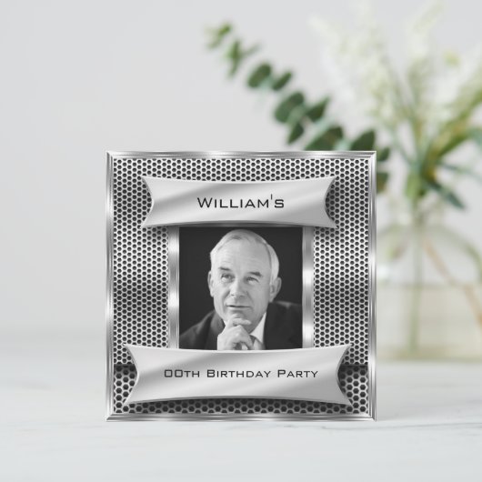 Mannen Silver Metday Kaart (Staand voorkant)