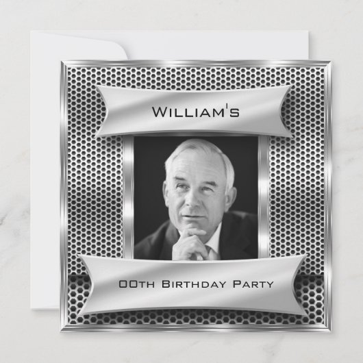 Mannen Silver Metday Kaart (Voorkant)