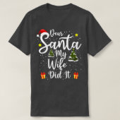 Mannen Sinterman Mijn vrouw heeft het grappig uitg T-shirt (Design voorkant)