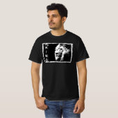 Mannen Sjabloon T-Shirts Lion Face Elegant Black (Voorkant volledig)
