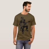 Mannen Skeleton Guitar Player Bluesman T-shirt (Voorkant volledig)
