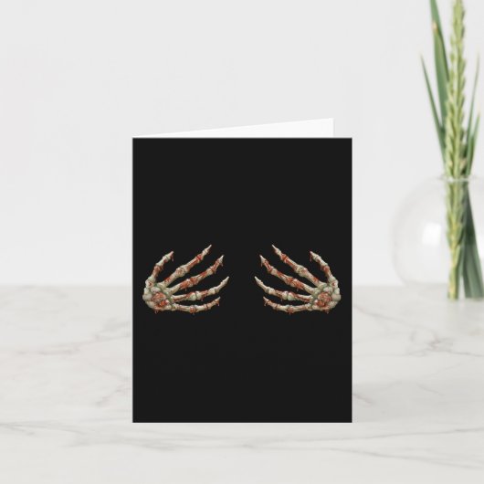 Mannen Skeleton Hands Women - Spooky Halloween Roc Kaart (Voorkant)