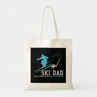 Mannen Ski Dad Funny Winter Skiing Father Gif Tote Bag