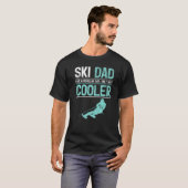 Mannen Ski papa houdt van een gewone pa die pap sl T-shirt (Voorkant volledig)