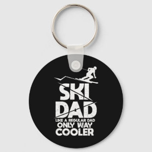 Mannen Ski Vader Als Een Gewone Vader Alleen Verre Sleutelhanger