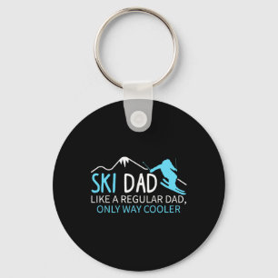 Mannen Ski Vader Grappige Skier Wintersporten Snee Sleutelhanger