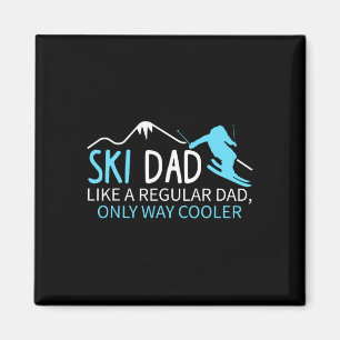 Mannen Ski Vader Grappige Skiloper Wintersporten S Magneet