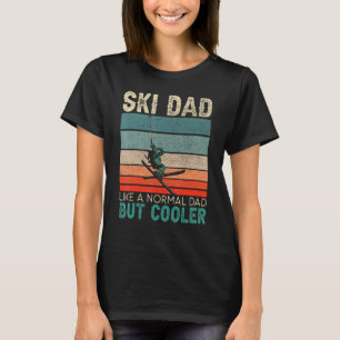 Mannen skievaar wintersport skier sneeuw t-shirt