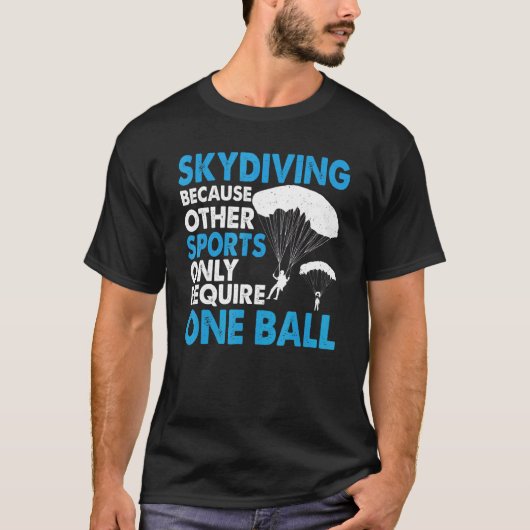 Mannen skydive & extreme atleet skydiving voor een t-shirt (Voorkant)
