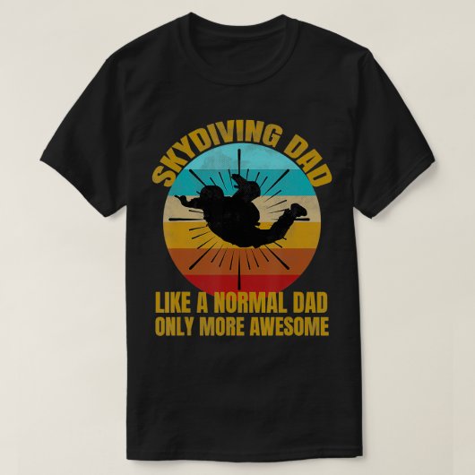 Mannen Skydiving papa als een normale vader, maar T-shirt (Design voorkant)