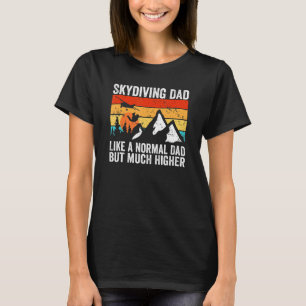 Mannen skydiving vader als een normale vader skydi t-shirt