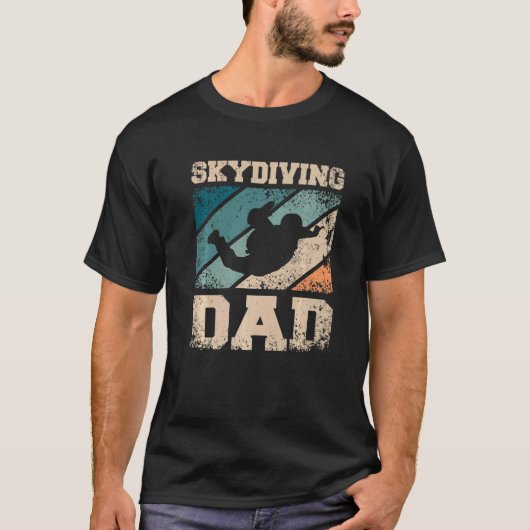 Mannen Skydiving Vader Papa T-shirt (Voorkant)