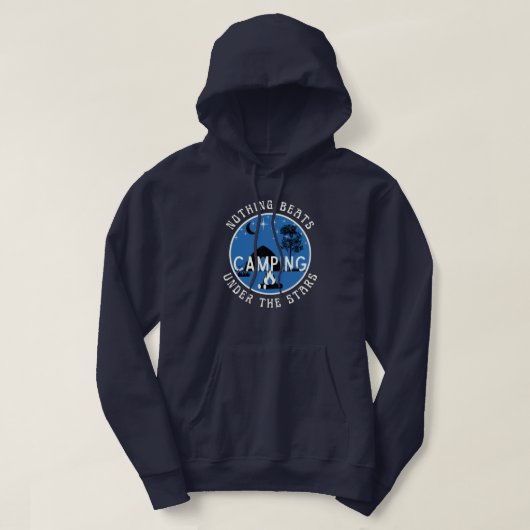 Mannen slaan niets onder de sterren aan hoodie (Design voorkant)