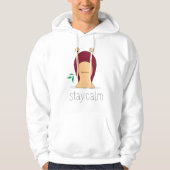 Mannen slak grafische hoodie - Blijf kalm (Voorkant)