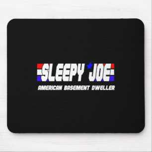 Mannen Sleepy Joe Basement Dweller Pro Trump Anti Muismat