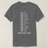 Mannen slijpmeter met Man met lange lengte Funny M T-shirt (Design voorkant)