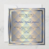 Mannen Smart Birthday Party - contemmodern ontwerp Kaart (Achterkant)