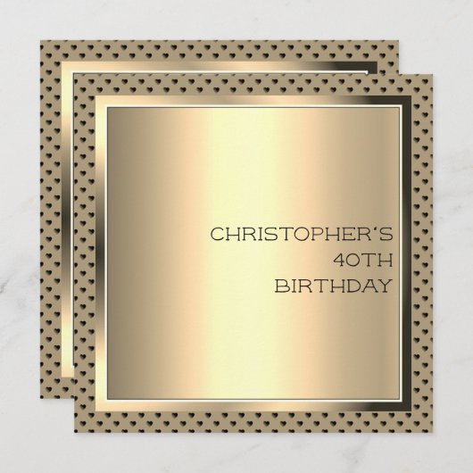 Mannen Smart Birthday Party - contemmodern ontwerp Kaart (Voorkant / Achterkant)