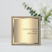 Mannen Smart Birthday Party - contemmodern ontwerp Kaart (Staand voorkant)