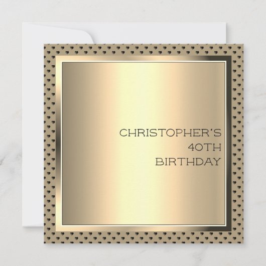 Mannen Smart Birthday Party - contemmodern ontwerp Kaart (Voorkant)